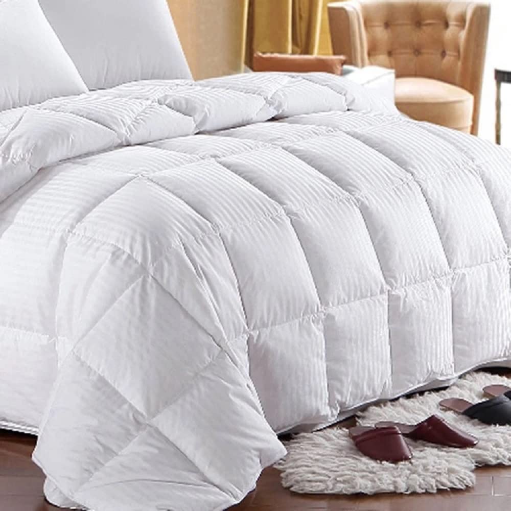 Premium 1000-TC Egyptian Cotton Down Comforter - All-Season King Size Duvet Insert (102