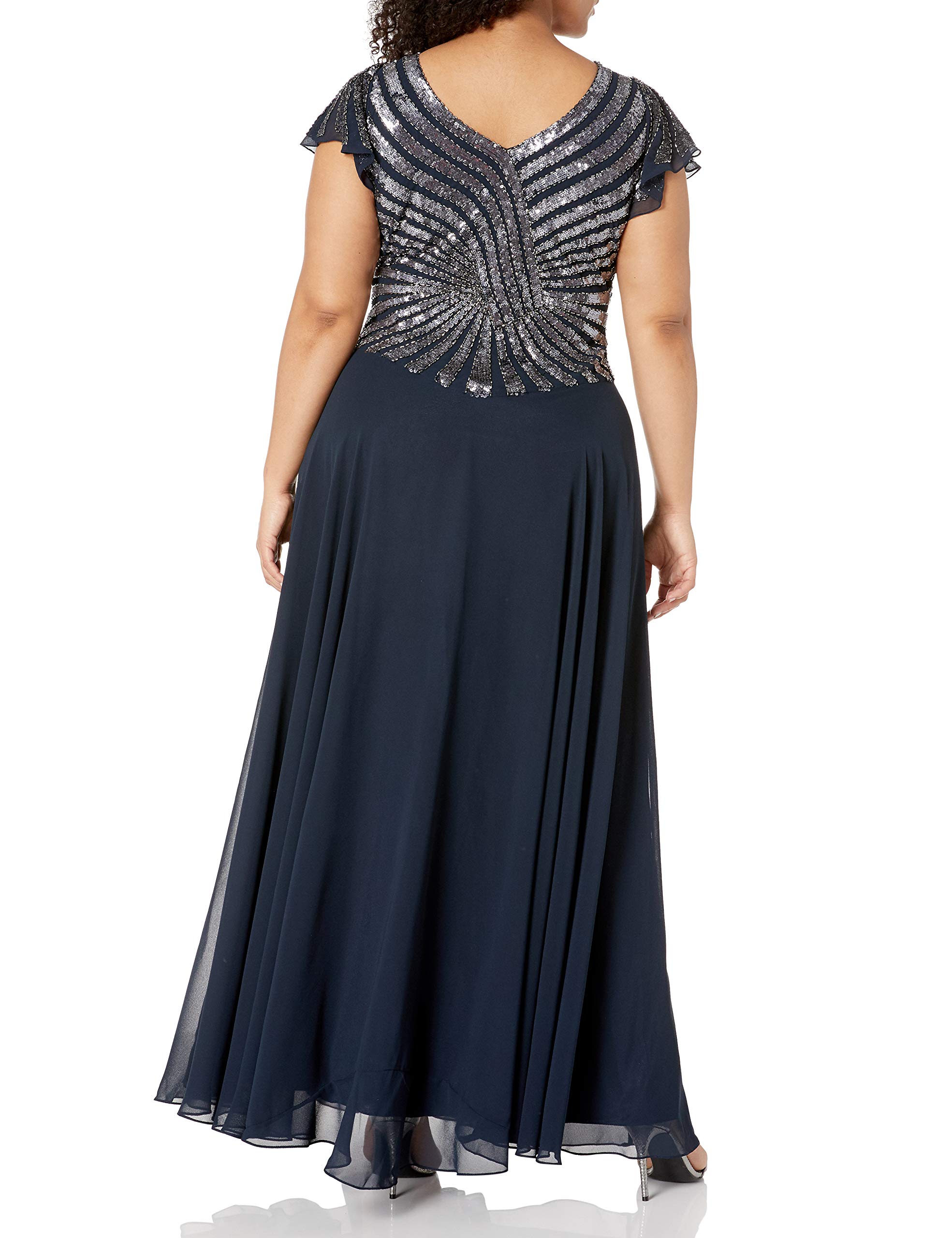 J Kara Women's Plus Size Beaded Pull-On Long Maxi Dress for Casual Wear, Beach Cover Up & Special Occasions