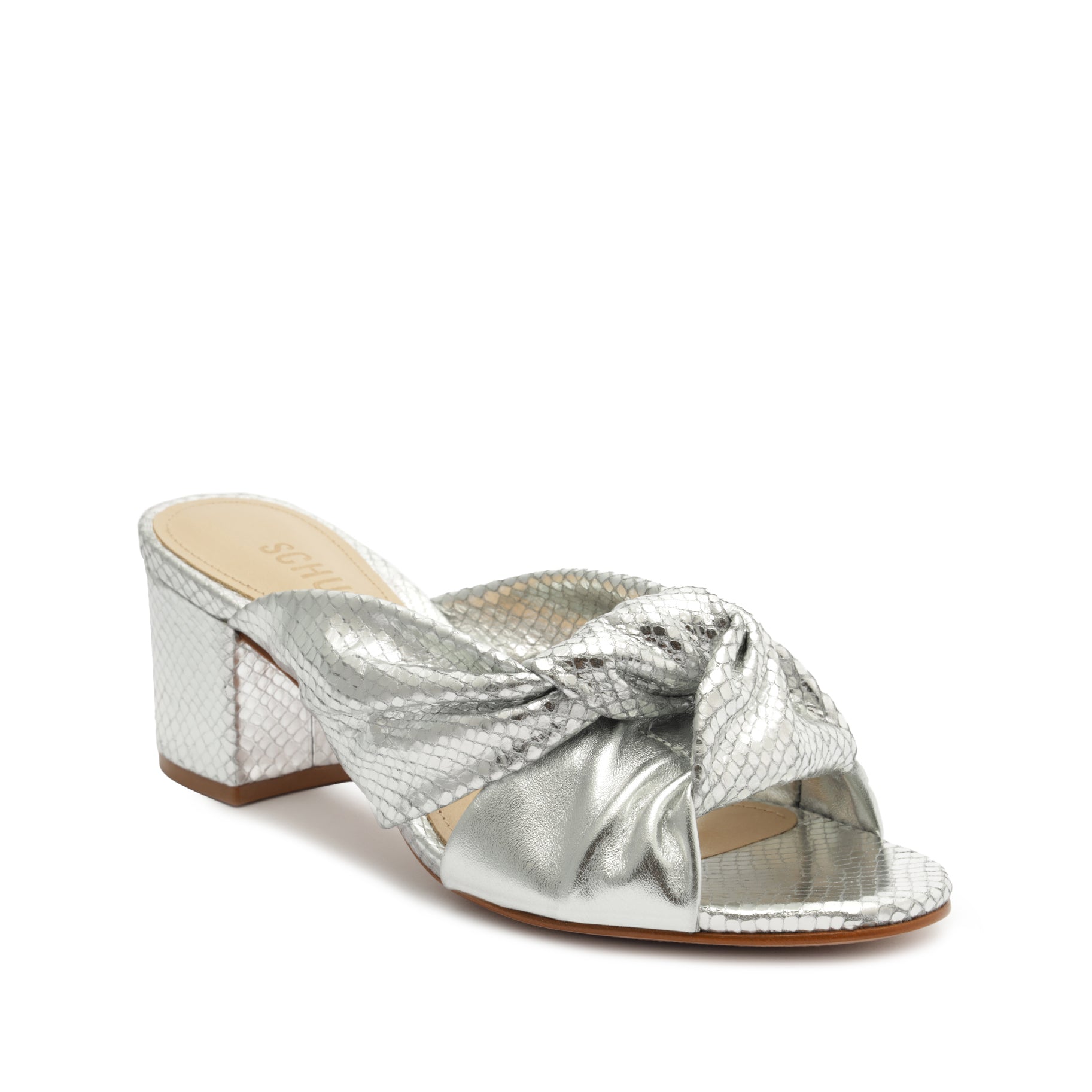 Mindy Mid Block Heel Metallic Sandals for Women - Comfortable Dressy Summer Sandals for Weddings, Parties & Beach Vacations