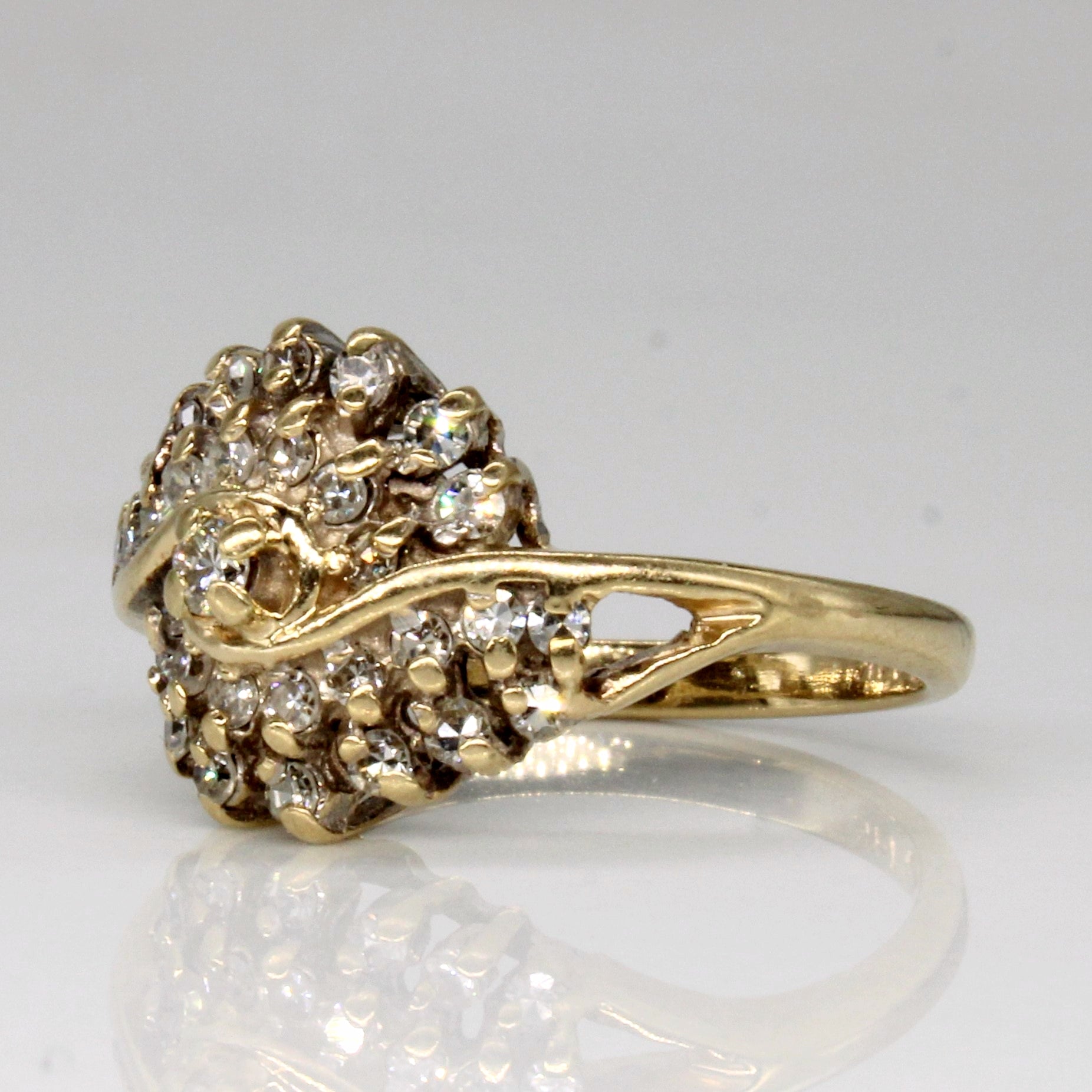 0.33ctw Diamond Waterfall Ring - Size 5 | Elegant Wedding Band, Anniversary Gift for Her | Perfect for Bridal Jewelry & Special Occasions