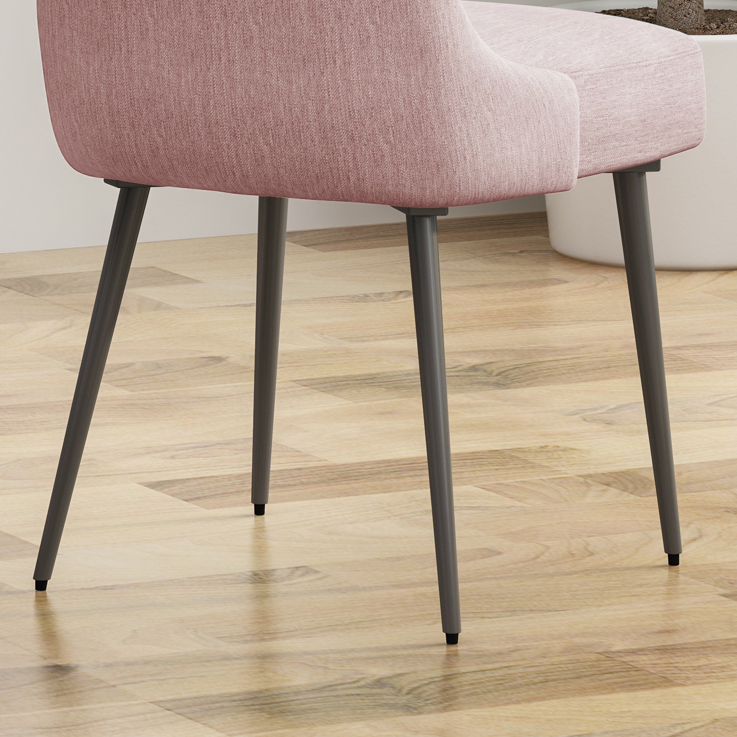 Modern Dining Chairs Set of 2 - Sturdy Wooden Kitchen Chairs with Padded Seat Cushions - Perfect for Dining Room, Kitchen, Breakfast Nook & Small Spaces