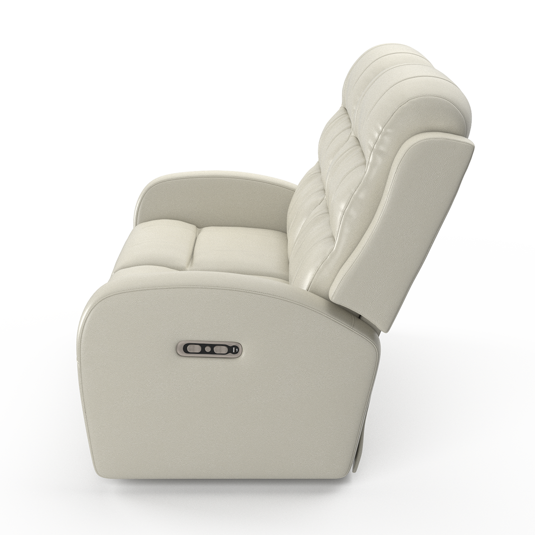 Cass Dual Power Reclining Loveseat - Electric Recliner Sofa with USB Charging Ports, Cup Holders & Lumbar Support - Perfect for Living Room, Home Theater & Small Spaces
