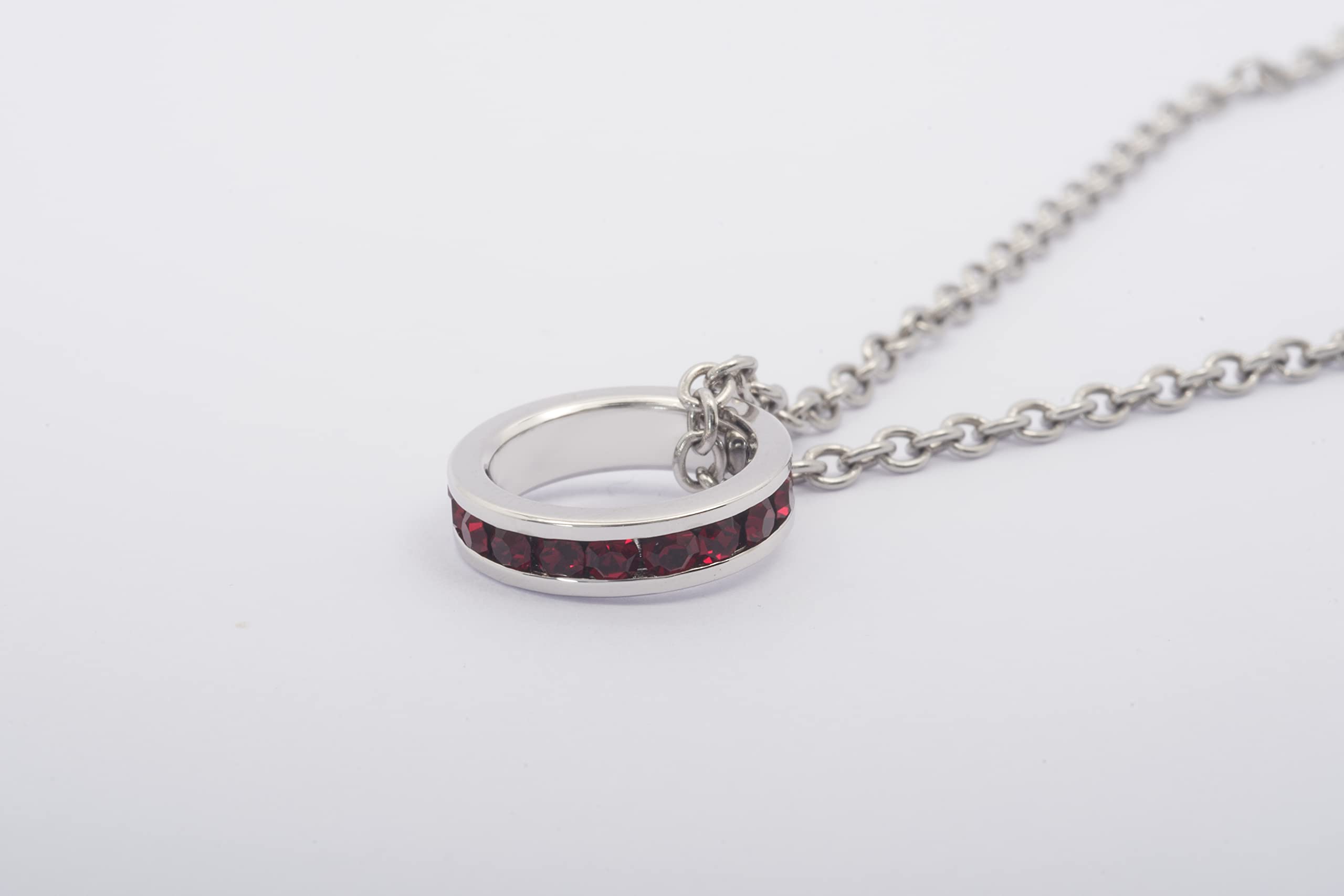 Birthstone Pendant Necklace - Genuine Crystal Full Eternity Charm, Stackable Jewelry for Women | Perfect Gift for Birthday, Anniversary & Everyday Wear