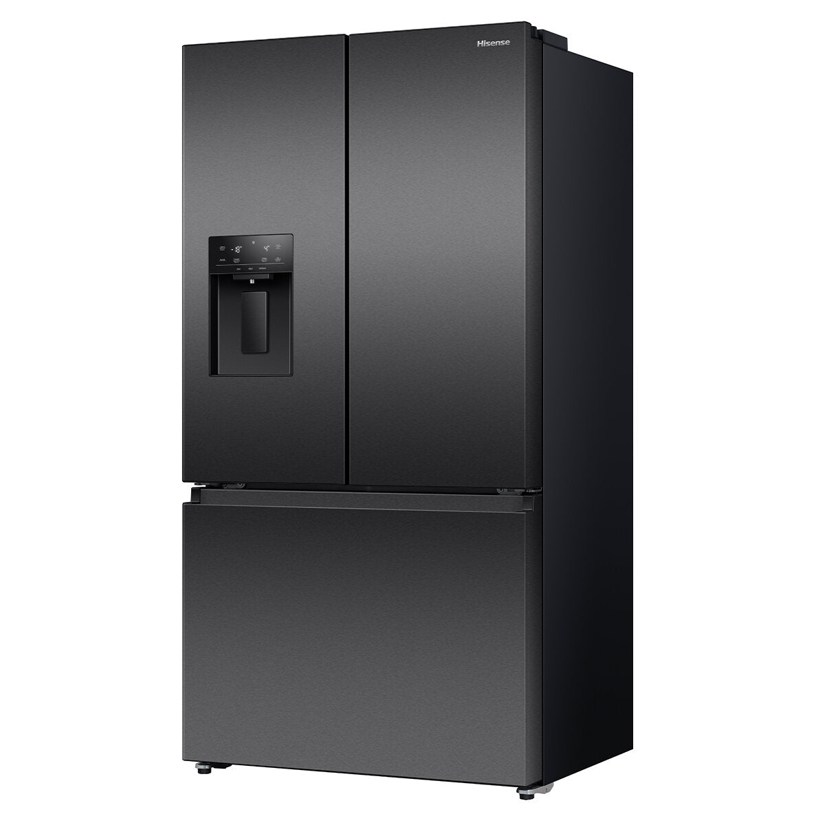 Hisense 634L French Door Refrigerator with Plumbed Water Dispenser - Black Stainless Steel (HRFD634BW) | Energy Efficient Large Capacity Fridge for Modern Kitchen & Family Use