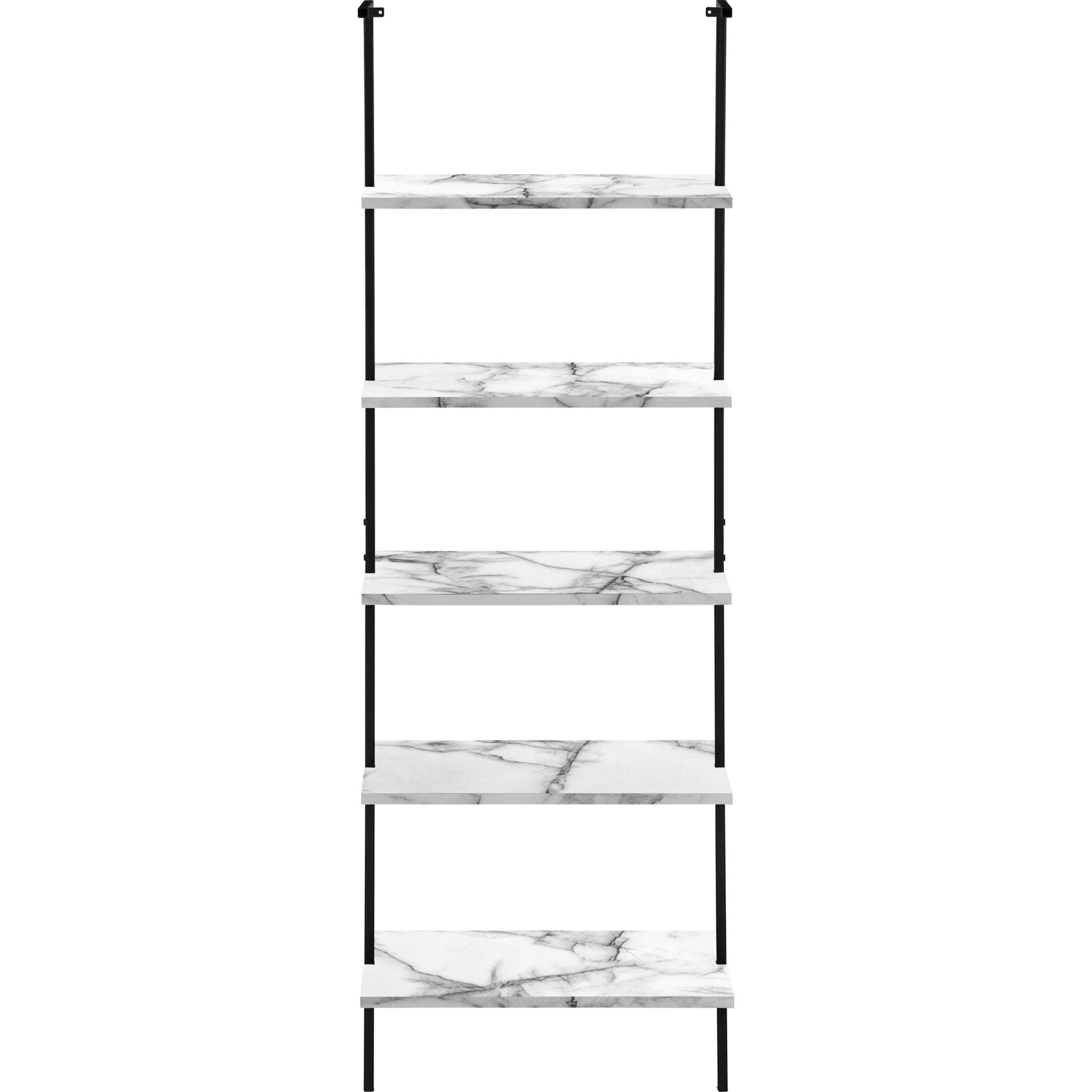 Modern Brea Book Shelf in Brown & Black - Stylish Wooden Bookshelf for Living Room, Office & Bedroom Storage