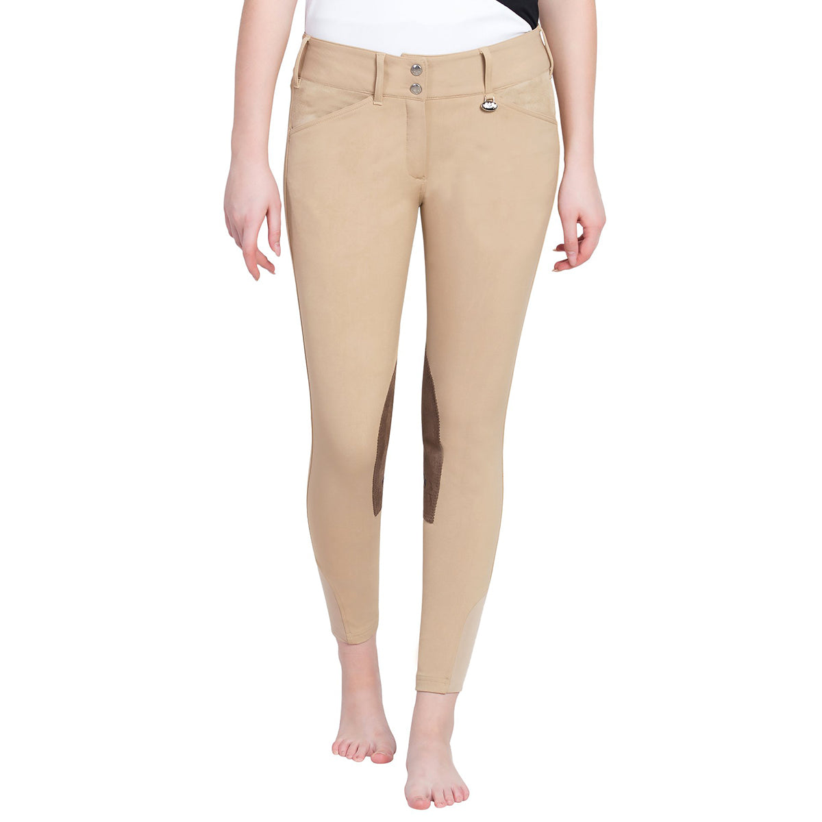 Equine Couture Ladies Coolmax Champion Knee Patch Breeches - Breathable Riding Pants for Equestrian & Horseback Riding - Perfect for Show Jumping, Dressage & Training