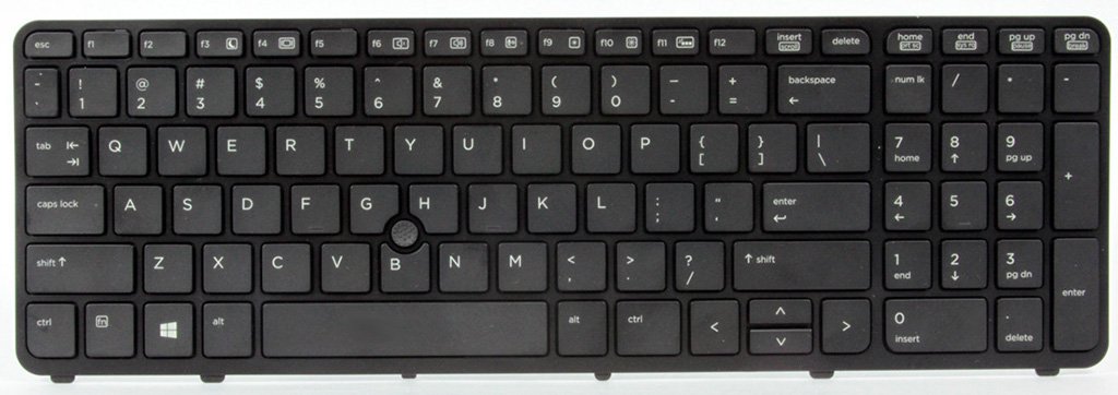 HP 733688-001 ZBook Laptop Keyboard - Replacement Keyboard for HP ZBook Workstation Laptops (Perfect for Office Work, Graphic Design & Professional Computing)