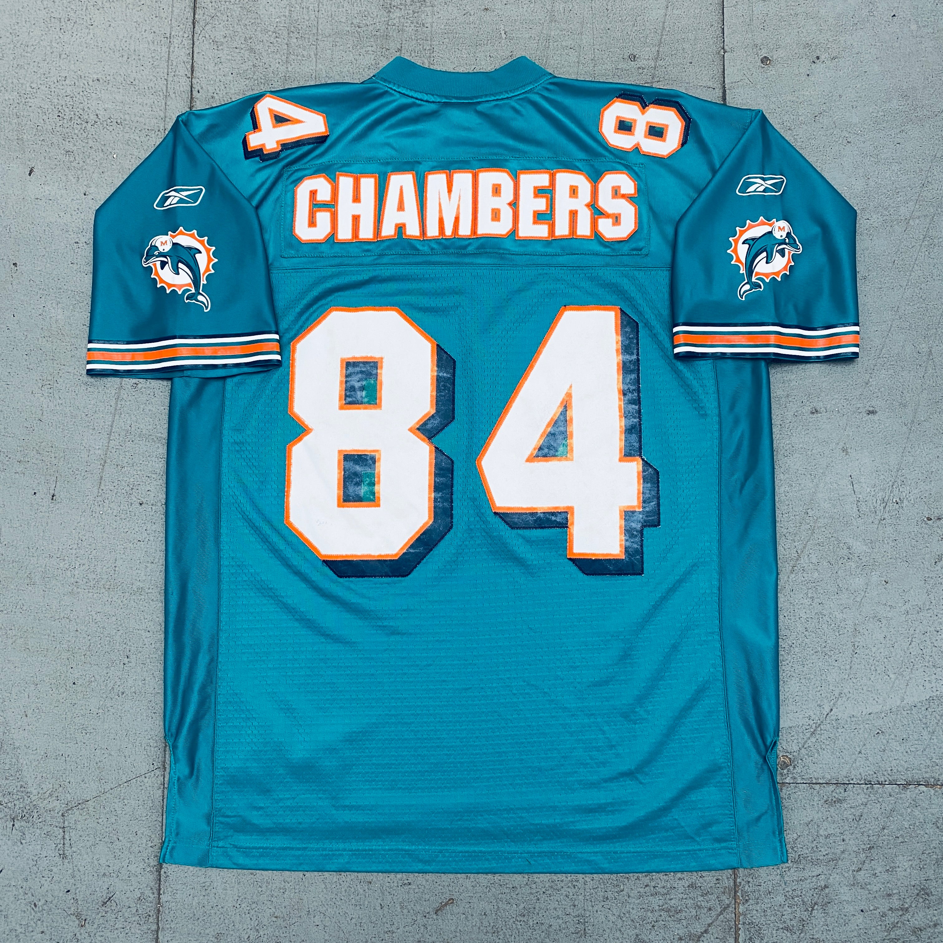 Authentic Miami Dolphins Chris Chambers 2004-2005 Stitched NFL Jersey (Size XL) - Perfect for Game Day, Tailgating & Fan Collections