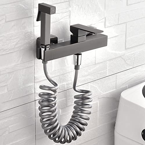 Premium Brass Handheld Toilet Sprayer Set - Adjustable Bathroom Bidet Shower Head with Self-Cleaning Nozzle | Perfect for Hygiene, Baby Care & Pet Cleaning
