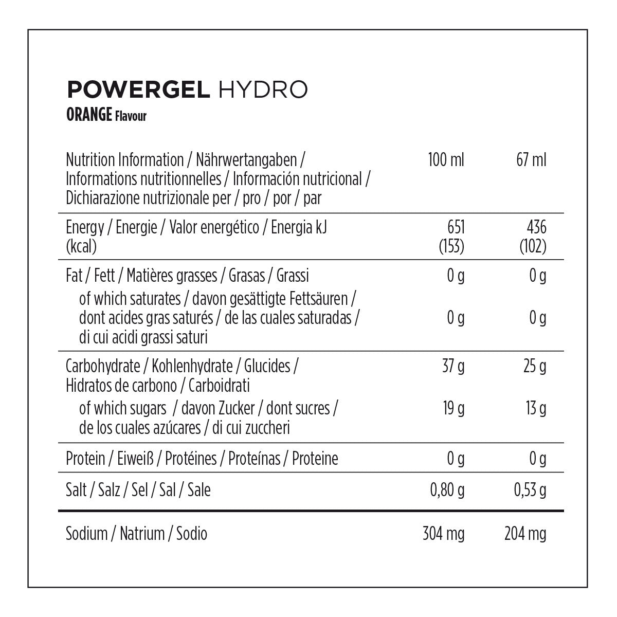 PowerBar PowerGel Hydro - High Energy Sports Nutrition Gel for Runners, Cyclists & Athletes - Fast Carbohydrate Boost for Endurance Training & Marathon - Easy to Digest Energy Gel for Long Distance Running & Biking