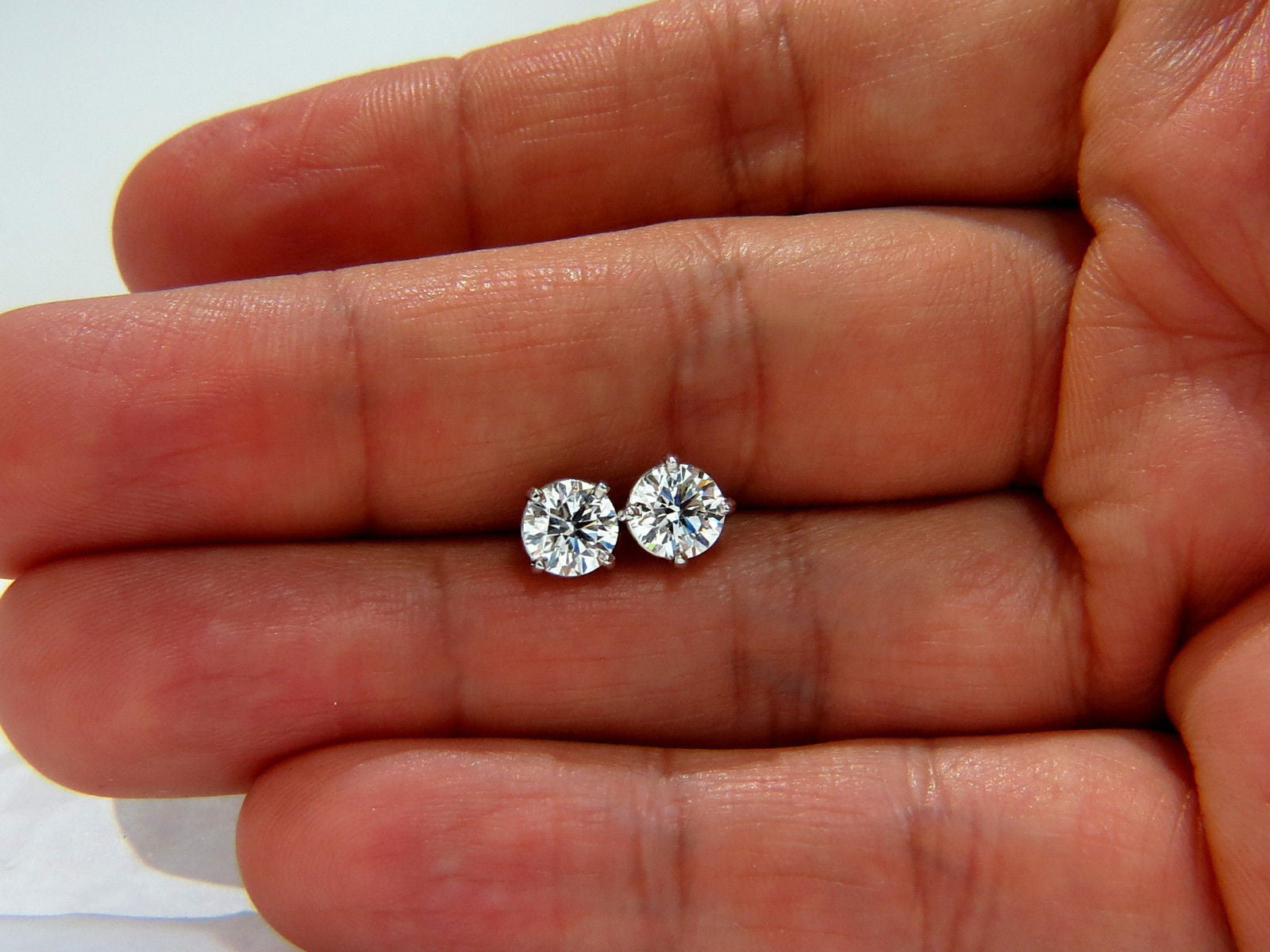 1.80CT GIA Certified Natural Round Brilliant Diamond Stud Earrings in Platinum - Ideal Cut for Maximum Sparkle | Perfect for Weddings, Anniversaries & Special Occasions
