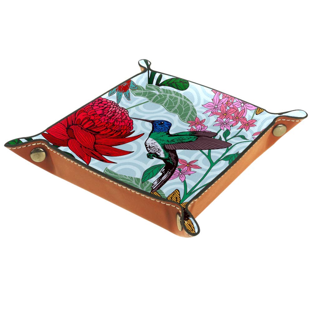 Vintage Tropical Hummingbird Floral Storage Box - Decorative Cube Basket Bin for Home Office Organization | Perfect for Closet, Bathroom & Living Room Storage