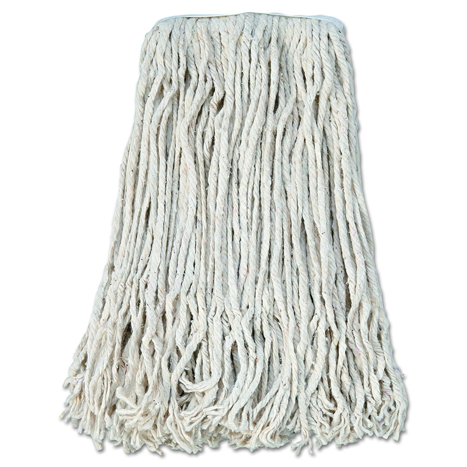 Boardwalk CM02024S 4-Ply Cotton Cut-End Mop Head - White, #24 Band (Pack of 12) - Ideal for Commercial Cleaning, Janitorial Services & Household Deep Cleaning