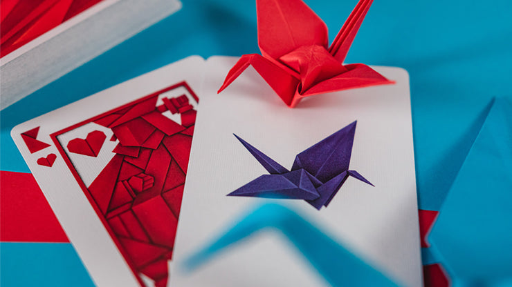 Premium 1000 Cranes Japanese-Inspired Playing Cards by Riffle Shuffle – Elegant Deck for Card Games, Magic Tricks & Collectors