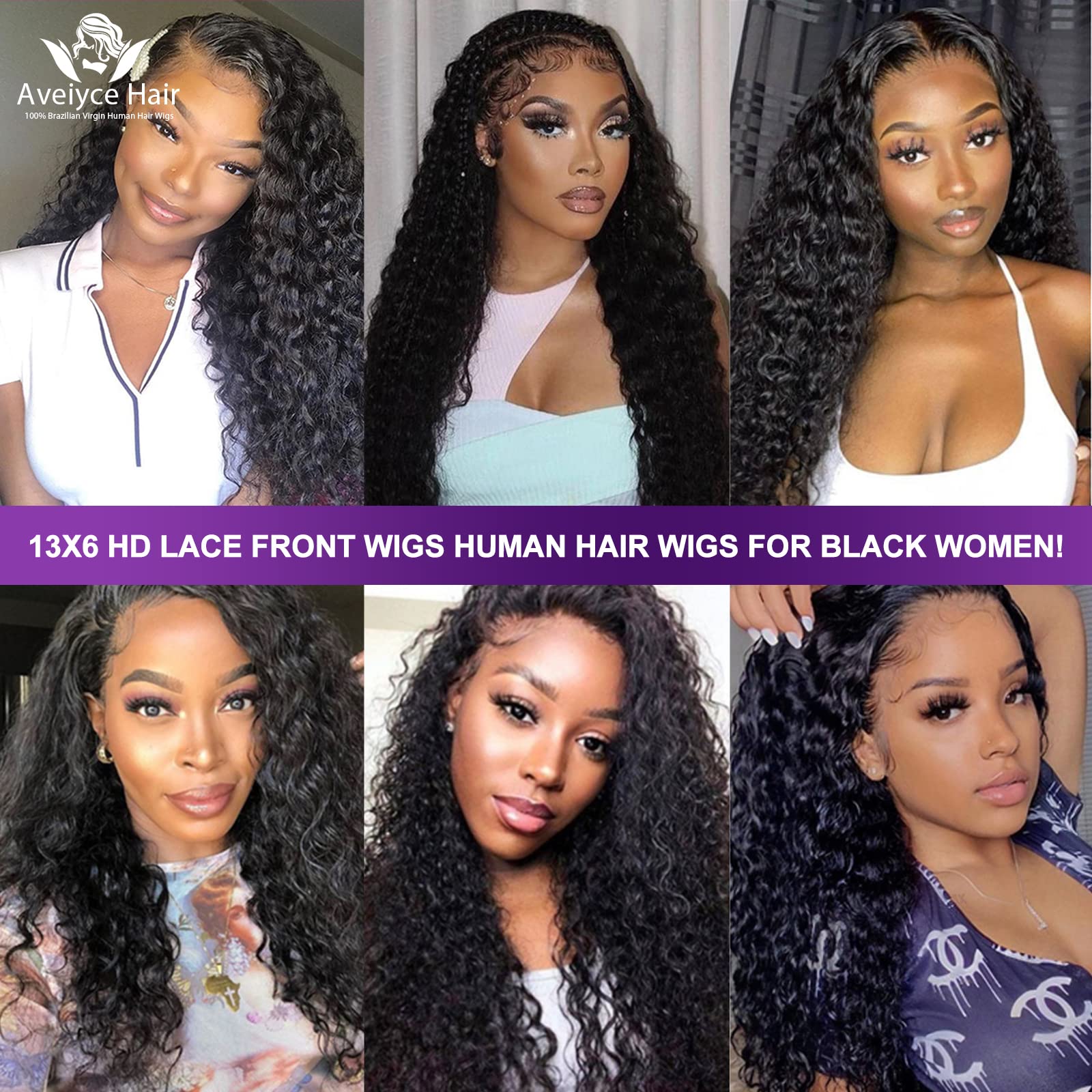 13x6 Deep Wave Lace Front Wigs Human Hair - Pre Plucked 180% Density HD Transparent Glueless Lace Frontal Wig - Brazilian Virgin Human Hair with Baby Hair - 26 Inch - Perfect for Black Women, Parties, Weddings & Daily Wear