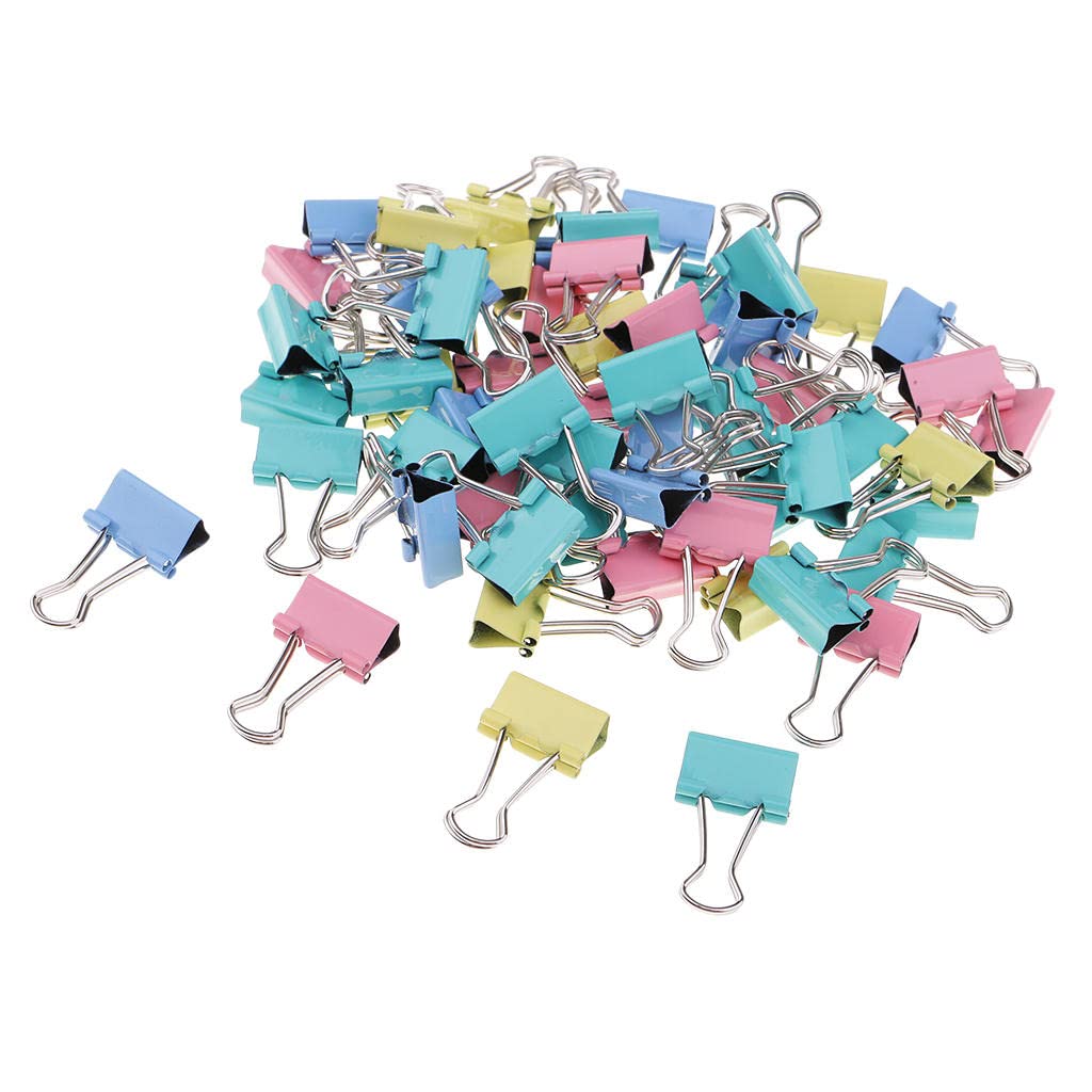 Colcolo 60-Pack Colorful Foldback Paper Clips - Strong Binder Clips for Office, School & Home Use - Perfect for Organizing Documents, Books, Notes & Stationery Supplies