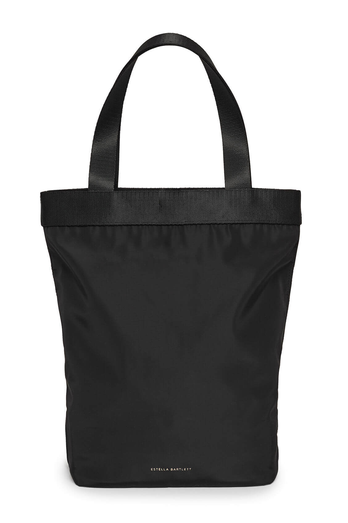 Black Kirby Nylon Tote Backpack with Gold Charm EBP3925 - Stylish Waterproof Travel Bag for Women, School, Work & Shopping