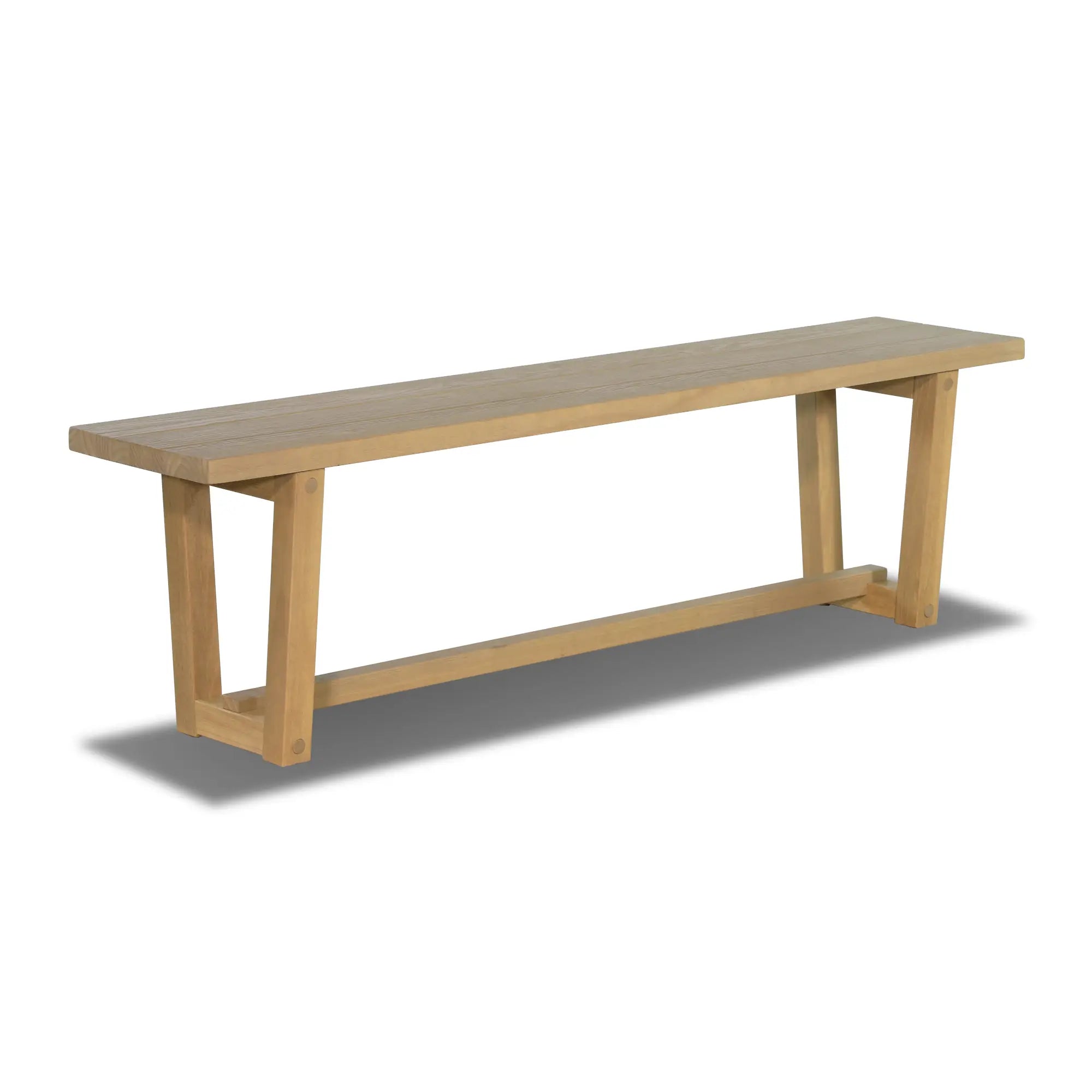 Solid Wood Bench - Cascais Style Handcrafted Wooden Bench for Patio, Garden, or Entryway - Durable & Weather-Resistant Outdoor Seating
