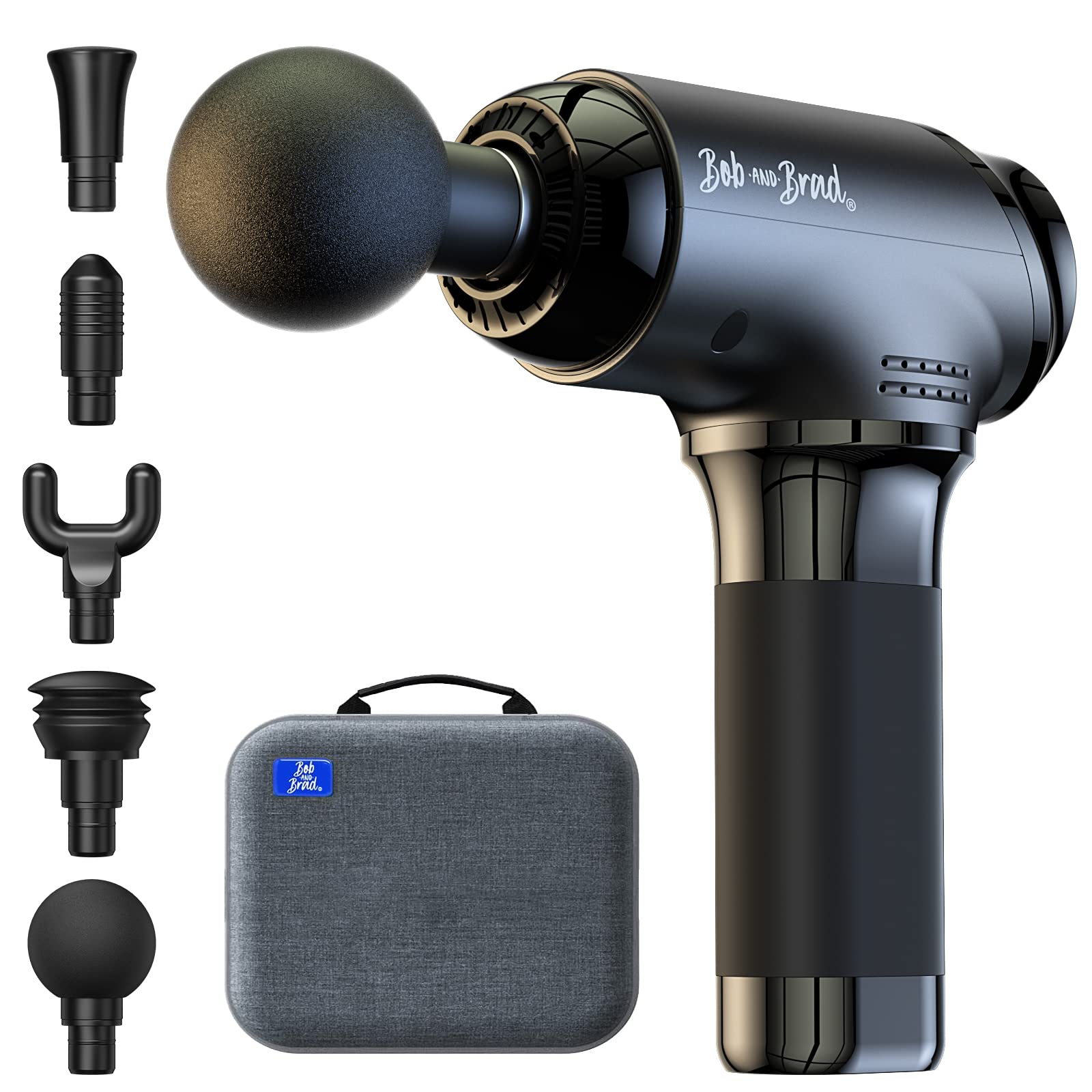BOB AND BRAD T2 Percussion Massage Gun - Deep Tissue Muscle Massager with 10MM Amplitude, 4000mAh Rechargeable Battery - Handheld Electric Massage Device for Athletes, Pain Relief, Muscle Recovery - FSA/HSA Eligible - Perfect for Post-Workout, Sports Therapy & Home Relaxation