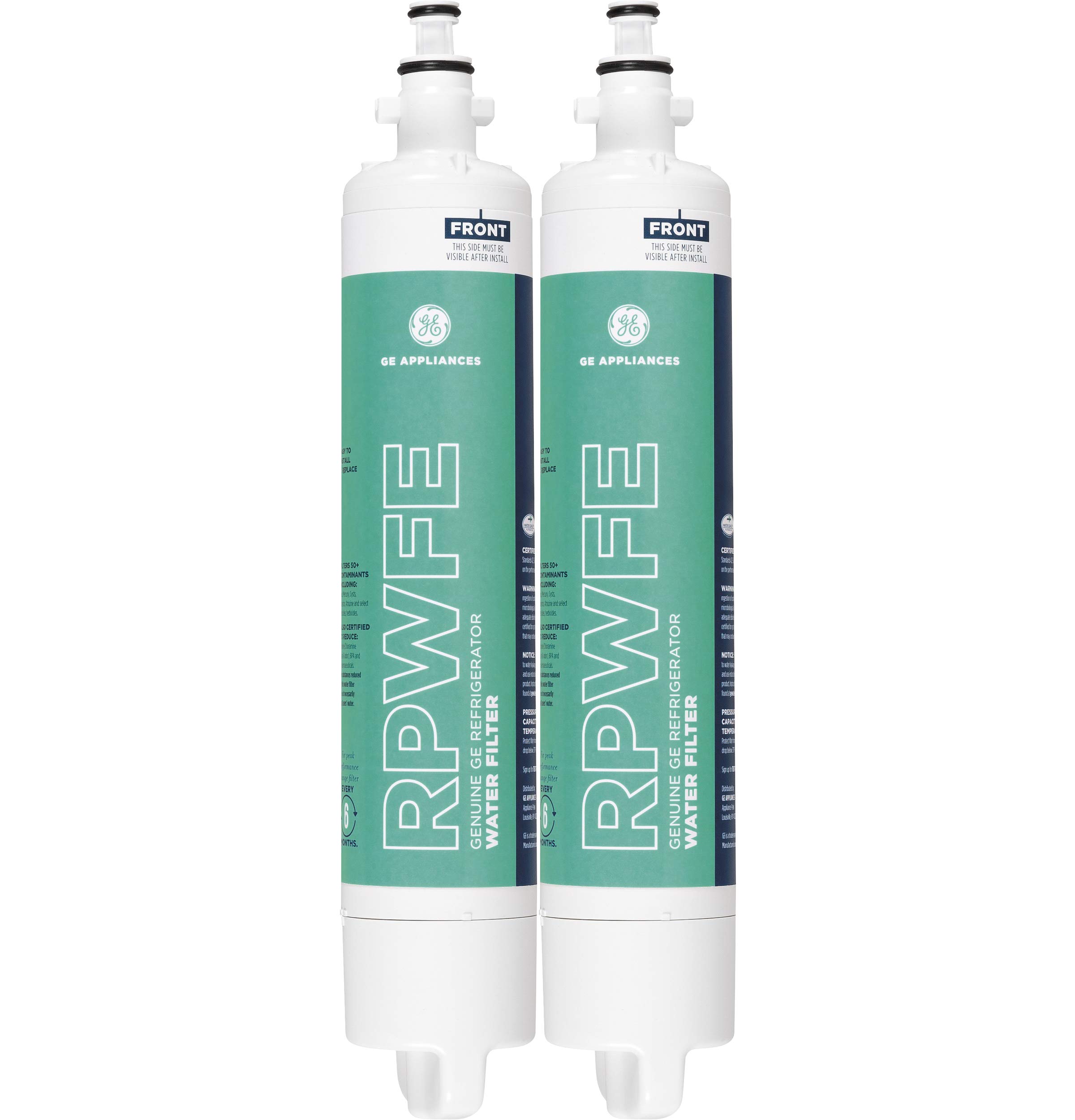 GE RPWFE2PK Refrigerator Water Filter Replacement, 2-Pack – Compatible with GE, Hotpoint & More – White – Clean & Fresh Drinking Water for Home & Office Use