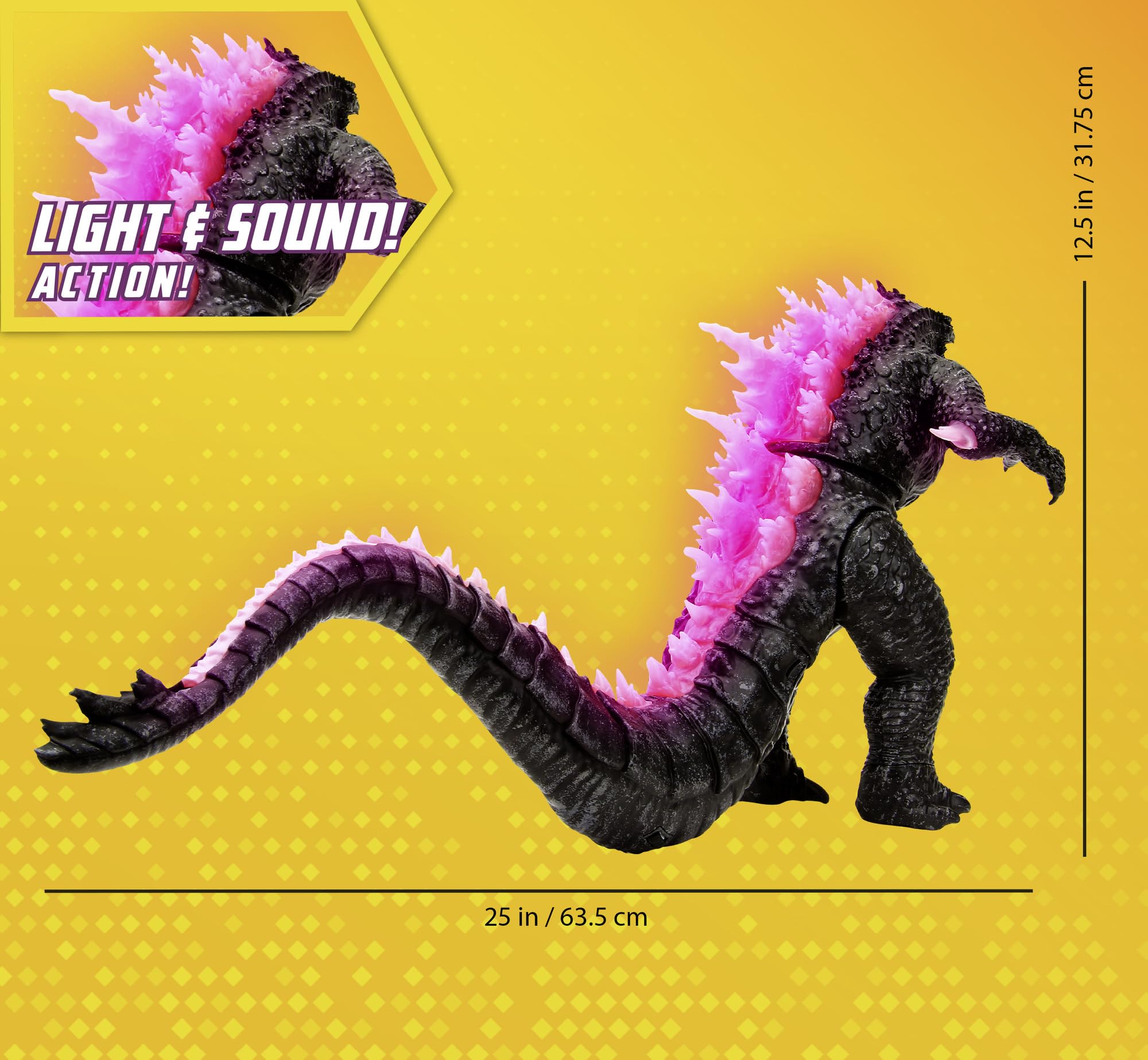 Jada Toys Godzilla Heat-Ray Breath Remote Control Figure - 63cm RC Godzilla x Kong The New Empire Toy with Sound & Light Effects for Kids Ages 6+ - Perfect for Playtime, Collecting, and Movie-Themed Birthday Gifts