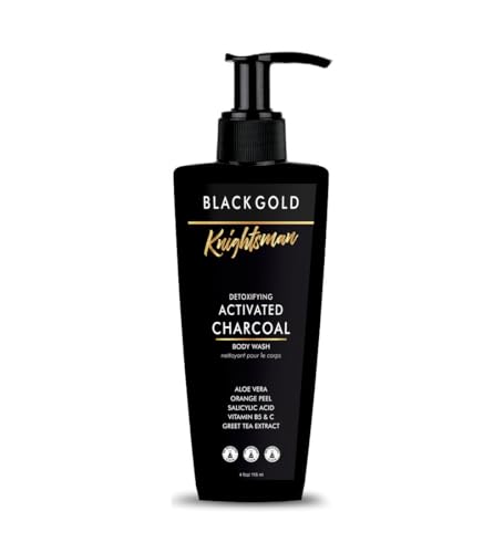 Knightsman Detoxifying Activated Charcoal Face Wash for Acne-Prone Skin - Deep Cleansing with Charcoal, Aloe Vera & Turmeric Extract - 118ml - Perfect for Daily Skincare Routine & Post-Workout Refresh