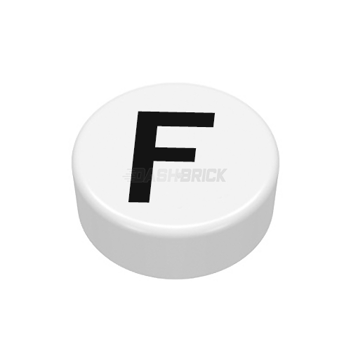 LEGO Minifigure Accessory - White Letter F Tile [98138pb216] for LEGO Sets, DIY Crafts & Educational Play - Perfect for Custom LEGO Creations & Alphabet Learning