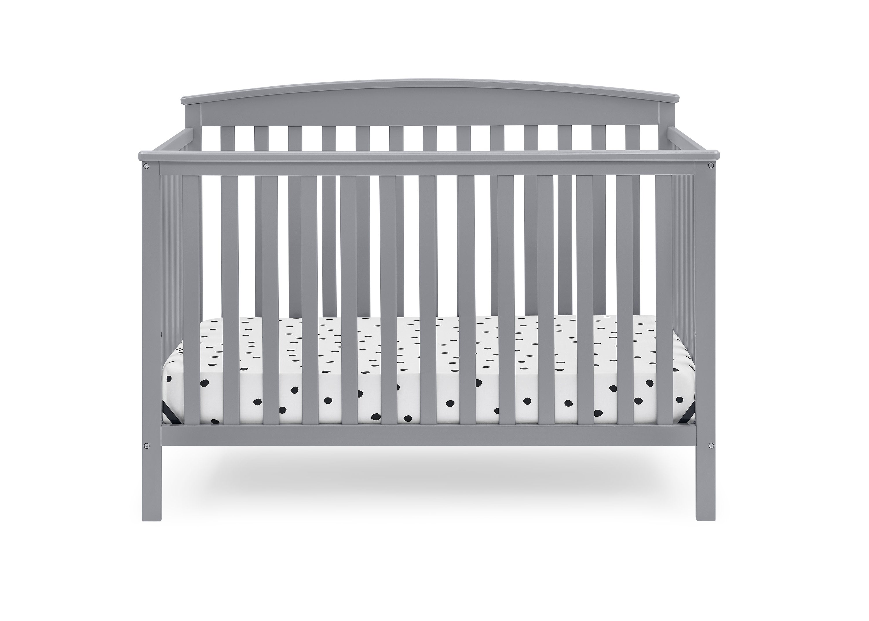 Hanover 6-in-1 Convertible Baby Crib with Mattress - Toddler to Full Size Bed - Safe & Sturdy Nursery Furniture for Newborns to Teens - Perfect for Bedrooms, Daycares & Guest Rooms