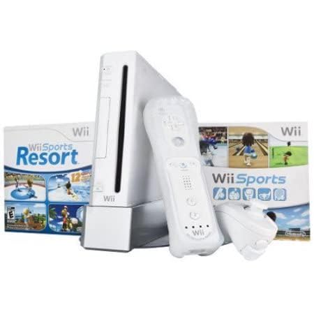 Refurbished Nintendo Wii Console Bundle with Wii Sports & Wii Sports Resort - White | Complete Gaming Set for Family Fun & Party Entertainment | Perfect for Home Gaming, Fitness Activities & Multiplayer Parties