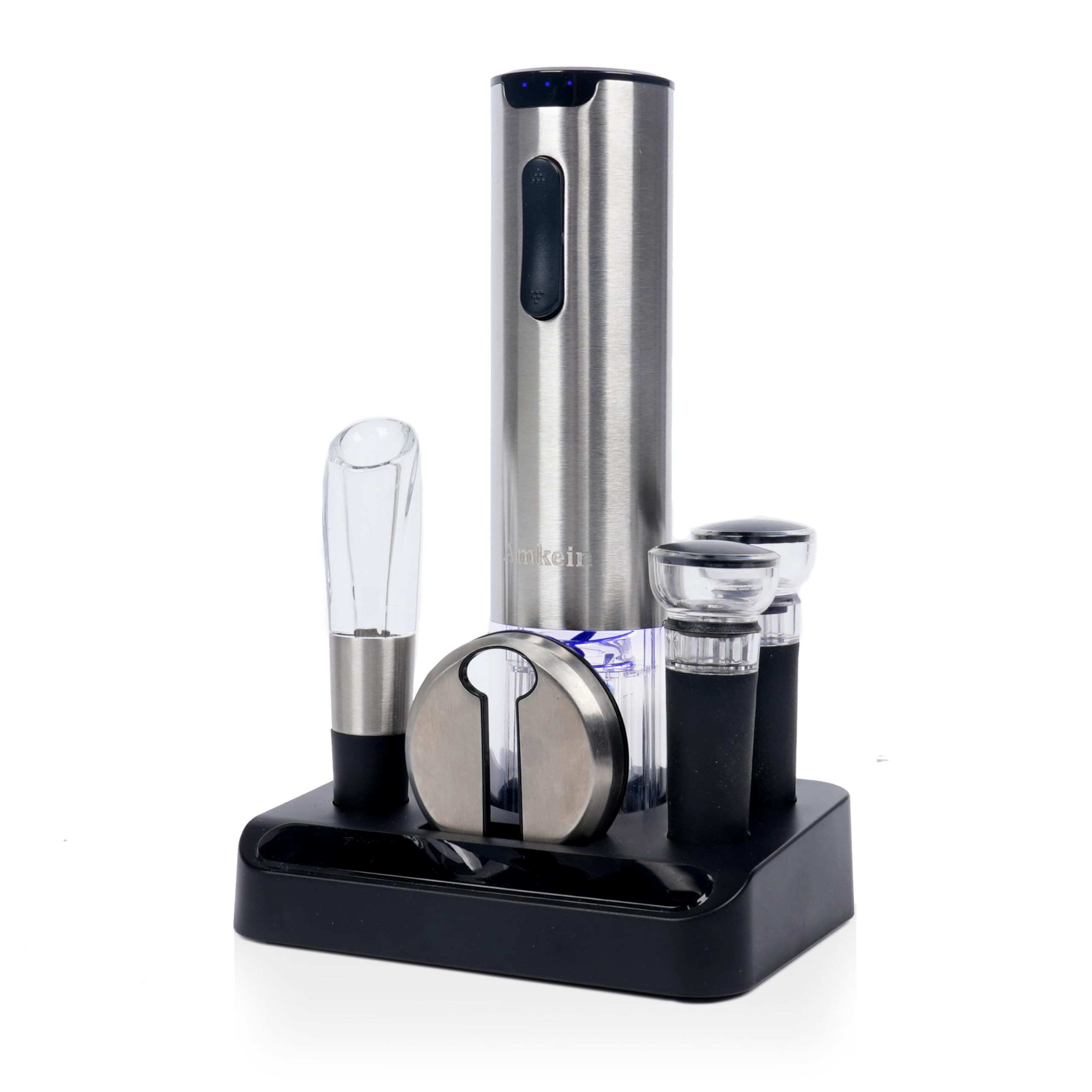 Automatic Electric Wine Opener with Charger, Wine Aerator, Vacuum Preserver, Foil Cutter & USB Cable - Perfect for Home, Parties & Gifts - Easy & Fast Wine Bottle Opening Solution