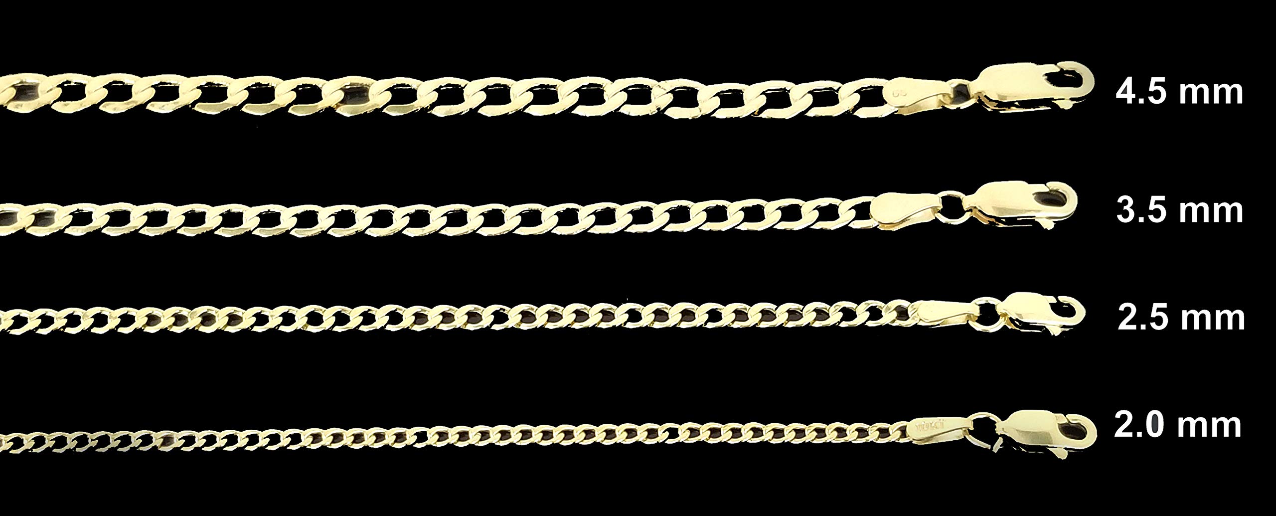 10k Yellow Gold Hollow C-Link Bracelet for Men & Women - 3.5mm Adjustable Chain Anklet or Wrist Jewelry - Perfect for Everyday Wear, Gifts & Special Occasions