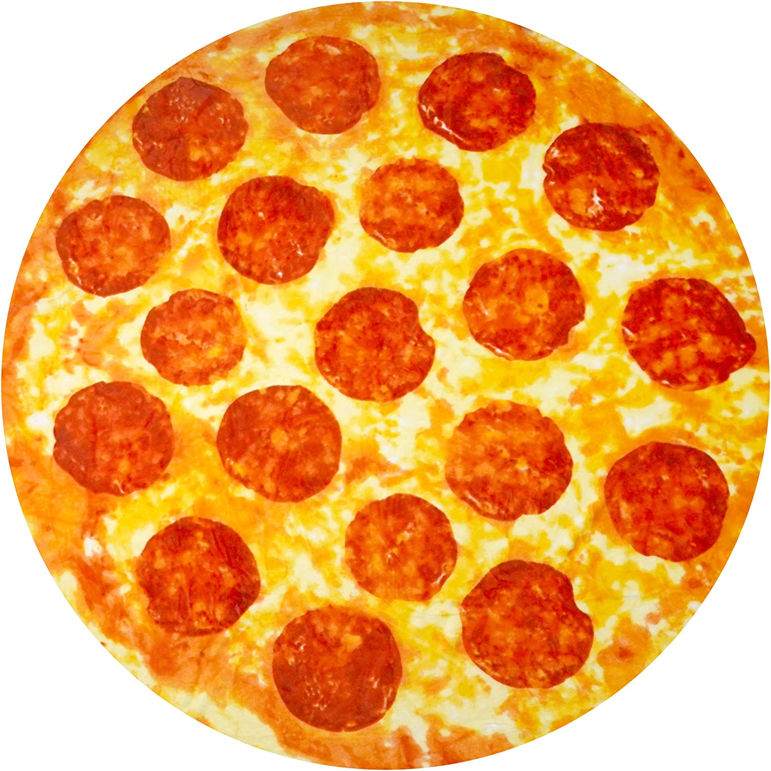 60 Inch Giant Loaded Pizza Blanket - Extra Large Soft Fleece Throw Blanket for Pizza Lovers - Perfect for Movie Nights, Camping & Cozy Home Decor