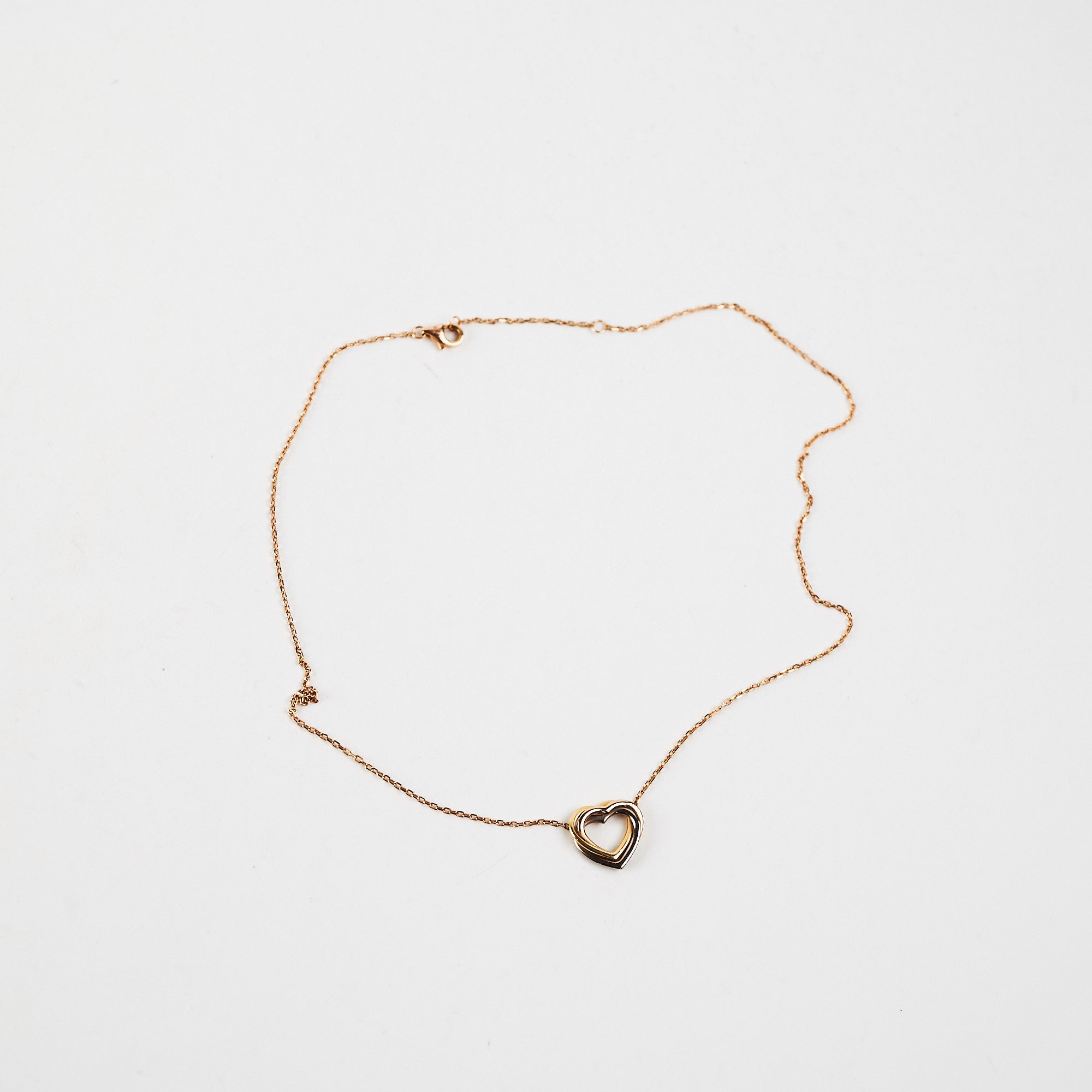 Vintage Cartier Open Heart Trinity Necklace 18K Gold - Elegant Jewelry Gift for Women, Perfect for Anniversaries & Special Occasions