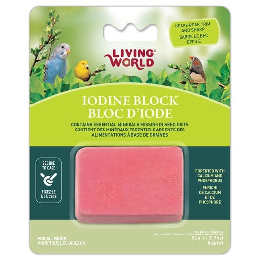 Living World Iodine Block for Small Animals - Natural Mineral Supplement for Rabbits, Guinea Pigs & Chinchillas - Supports Thyroid Health & Prevents Iodine Deficiency (Perfect for Cage Accessories & Pet Enrichment)