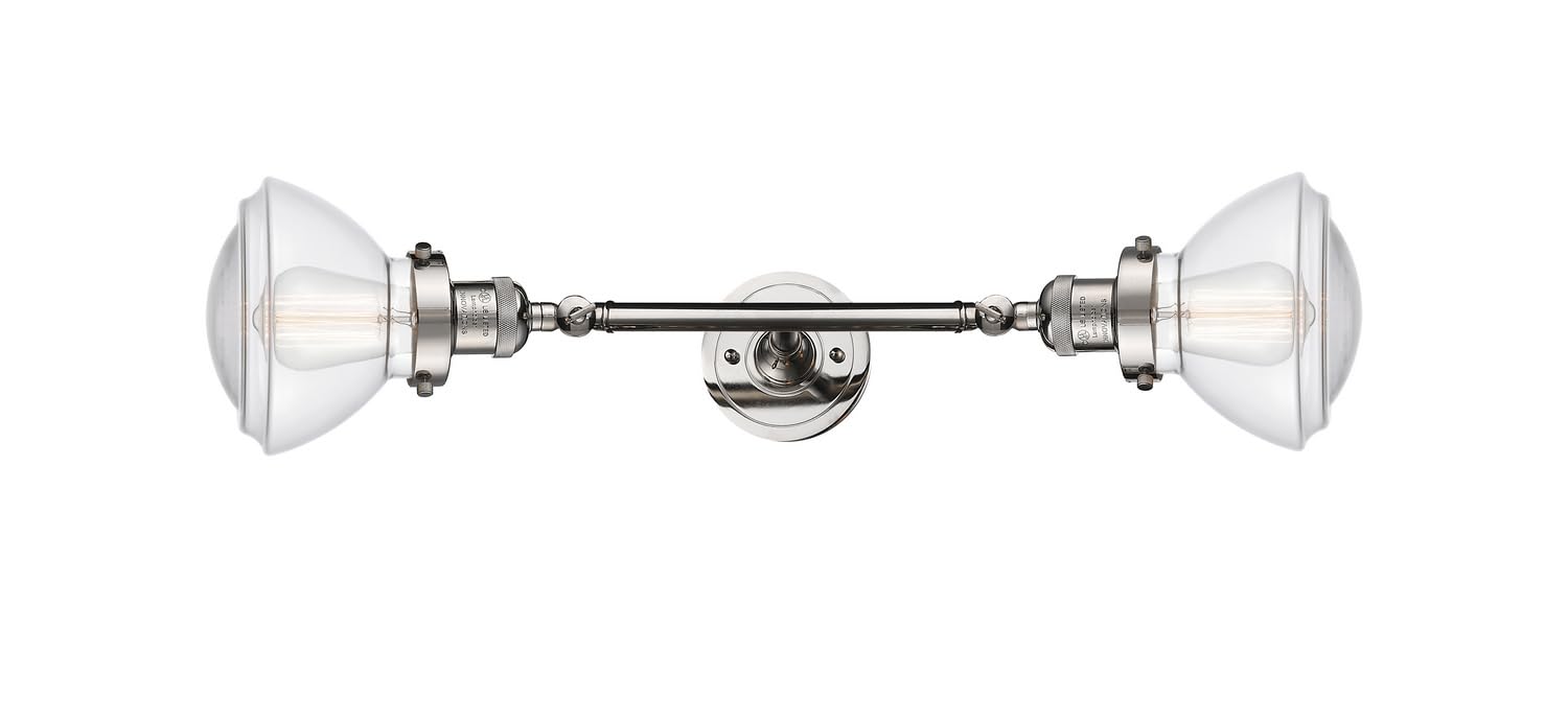 Innovations Lighting 208L-PN-G322 Olean 2-Light Bathroom Vanity Light - Franklin Restoration Collection - Perfect for Modern Bathroom & Powder Room Decor