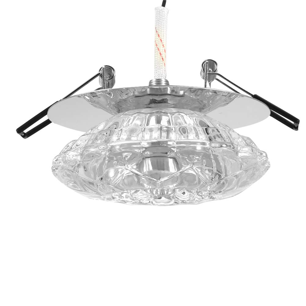 Crystal Clear LED Ceiling Light - 3W White Recessed Downlight with Heat-Resistant Design for Bedroom, Living Room & Hallway | Modern Home Lighting Solution