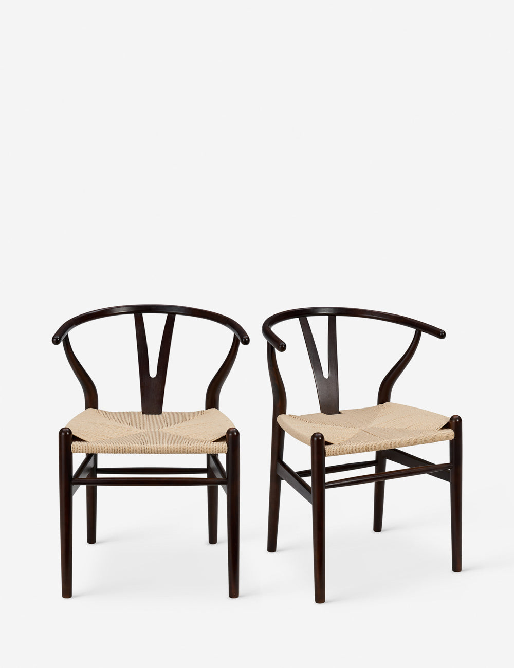 Modern Cylia Dining Chairs Set of 2 - Mid Century Wooden Kitchen Chairs with Upholstered Seat - Perfect for Dining Room, Kitchen, Breakfast Nook & Home Office