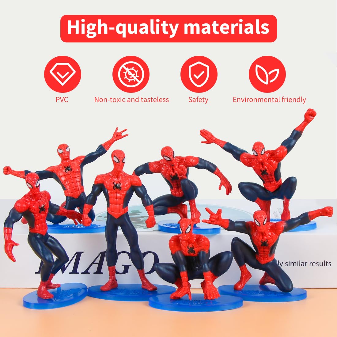 Spider Cake Toppers - Pack of 19 Halloween Birthday Cake Decorations for Cupcakes & Muffins | Scary Spider Figures for Kids Birthday Party, Baby Shower & Halloween Dessert Decorations