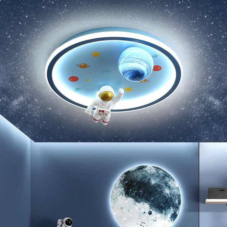 Astronaut Ceiling Light - Space Themed Kids Room Lighting for Bedroom & Nursery | Durable LED Night Light for Boys & Girls