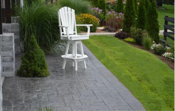 A & L Furniture Adirondack Swivel Bar Chair with Arms - Outdoor Patio, Poolside & Garden Seating for Relaxing & Entertaining