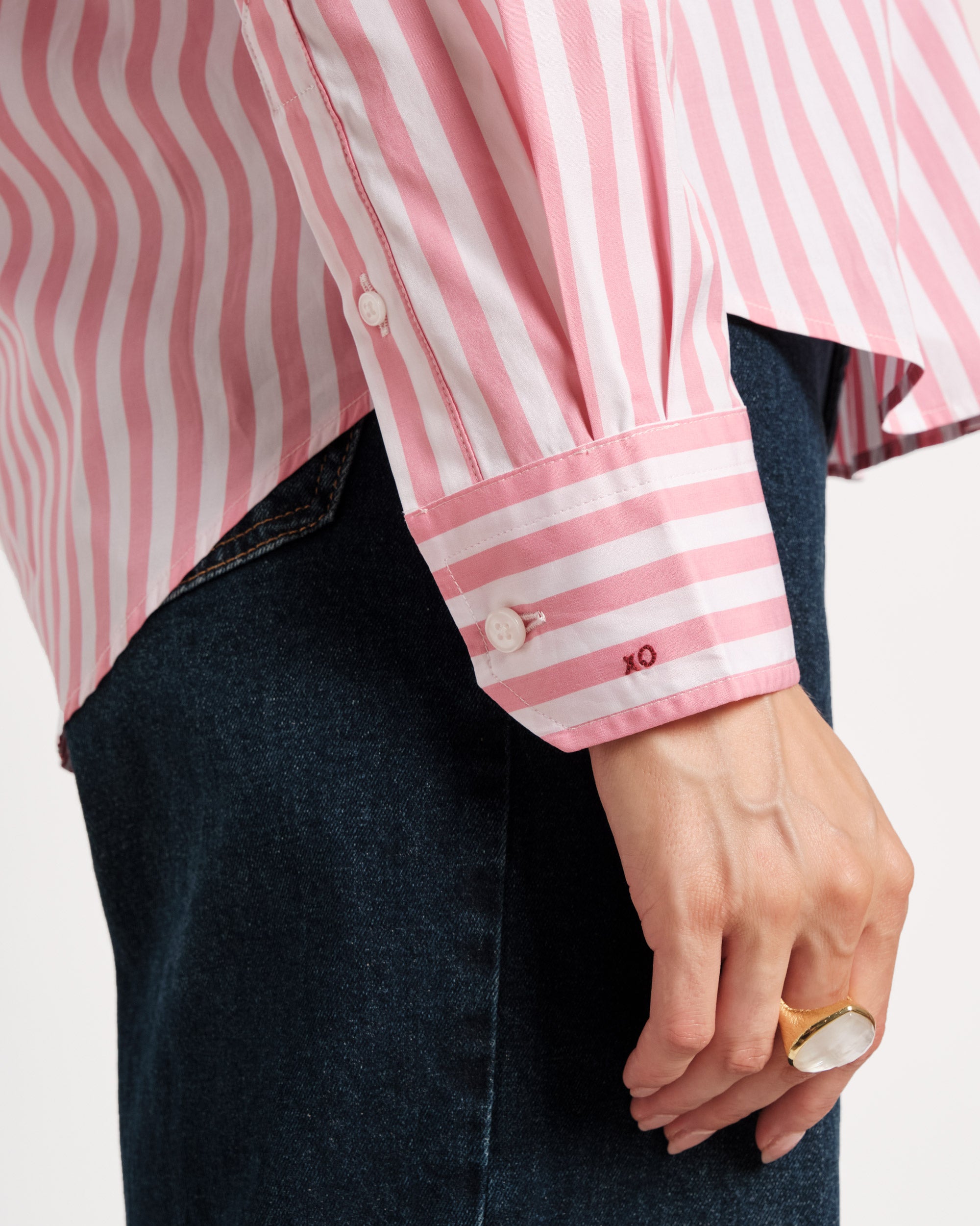 Stylish Pink Stripe Button Down Shirt for Women - Casual & Office Wear | Perfect for Work, Dates & Everyday Outfits