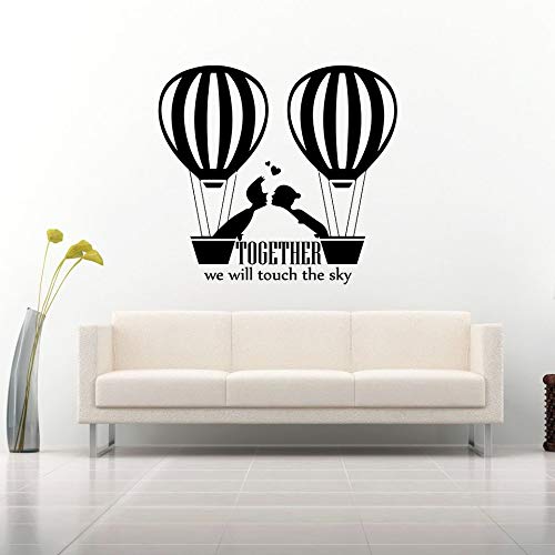 Hot Air Balloon Wall Decal Sticker - 30x30 Inch Vinyl Art Quote for Kids Room, Nursery, Bedroom & Garage Decor - Fun Home Decoration for Boys & Girls - Perfect for Kindergarten & Playroom Wall Art