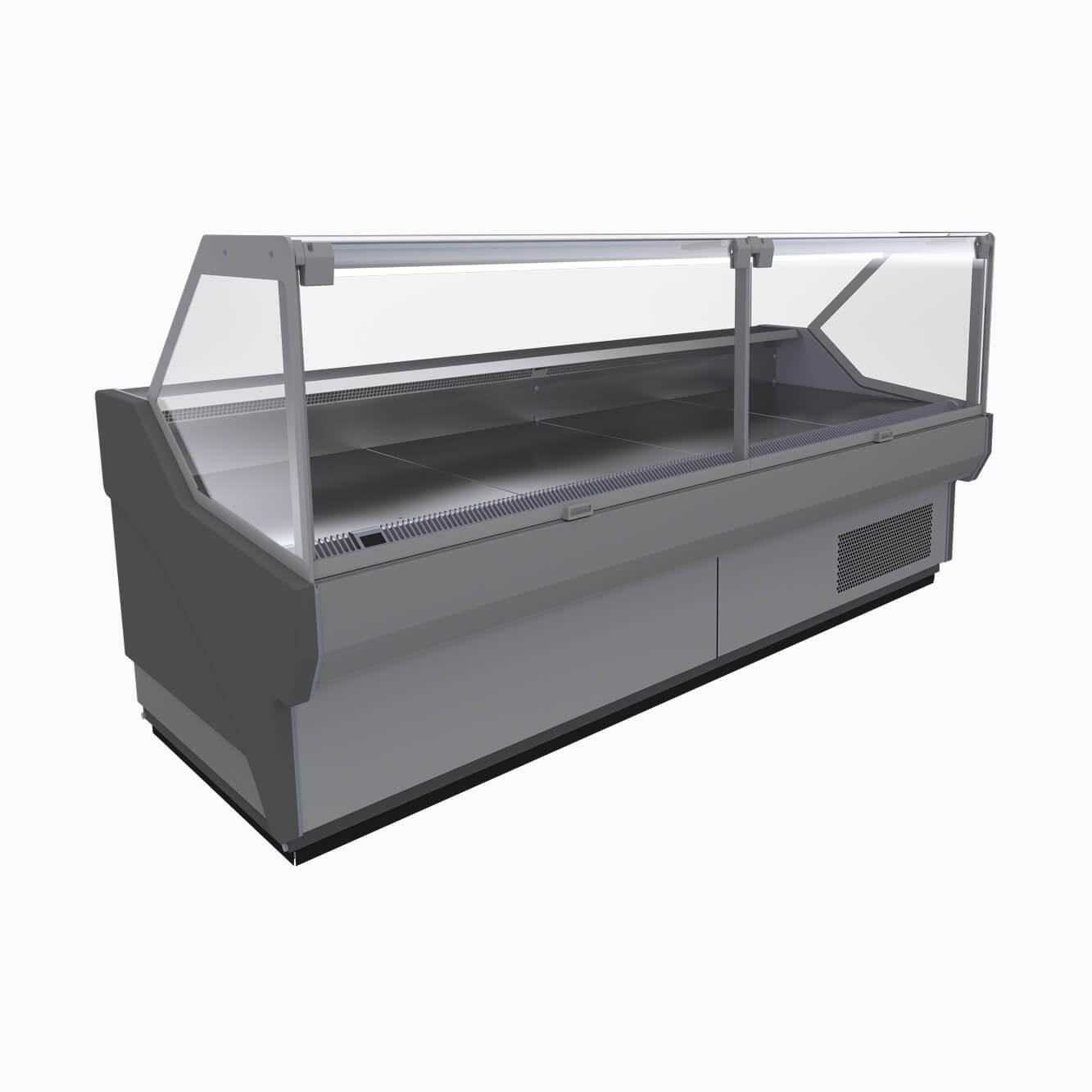 Bromic DD1250SG NR Square Glass Deli Display Case - Commercial Refrigerated Food Showcase for Delis, Bakeries & Cafes - Perfect for Displaying Sandwiches, Pastries & Fresh Foods