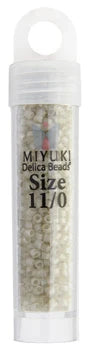 11/0 Delica Bead #0383 Matte Pale Beige Glazed 5.2g - Perfect for Jewelry Making, Beading Projects, and DIY Crafts