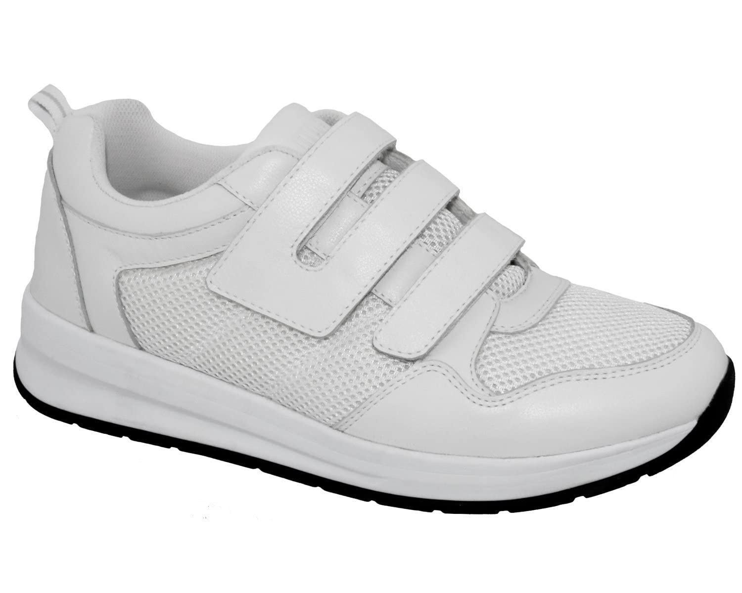 Drew Men's Rocket V Comfortable Adjustable Strap Walking Shoes - Therapeutic Diabetic Extra Depth Sneakers for Plantar Fasciitis Relief - Ideal for Daily Walking, Work & Travel