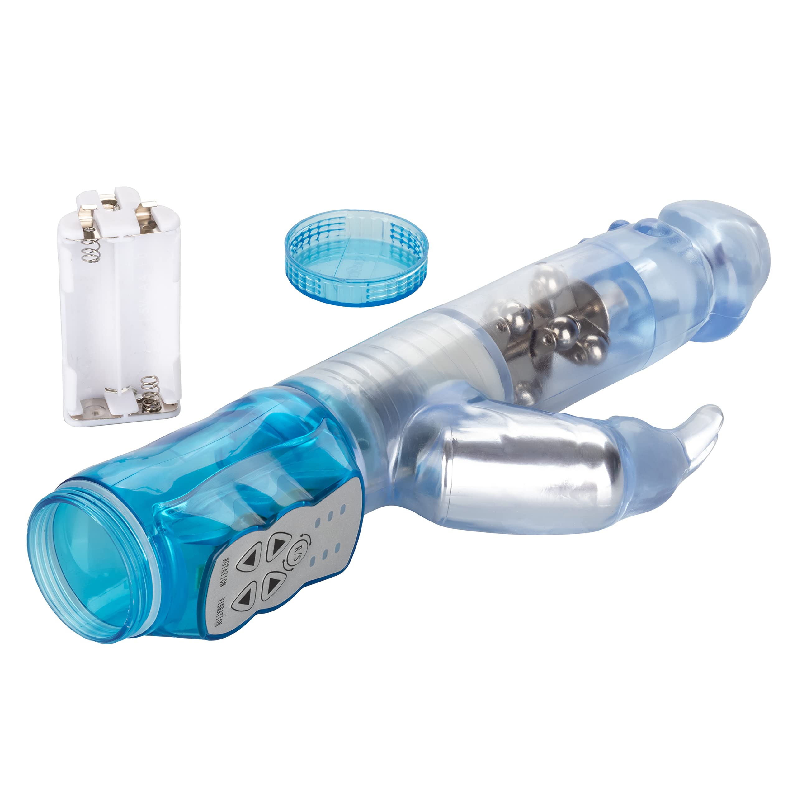 Waterproof Jack Rabbit Vibrator with Rotating Shaft - Dual Stimulation G Spot & Clitoral Massager - Adult Sex Toy for Couples - Blue - Perfect for Solo Play & Partnered Intimacy