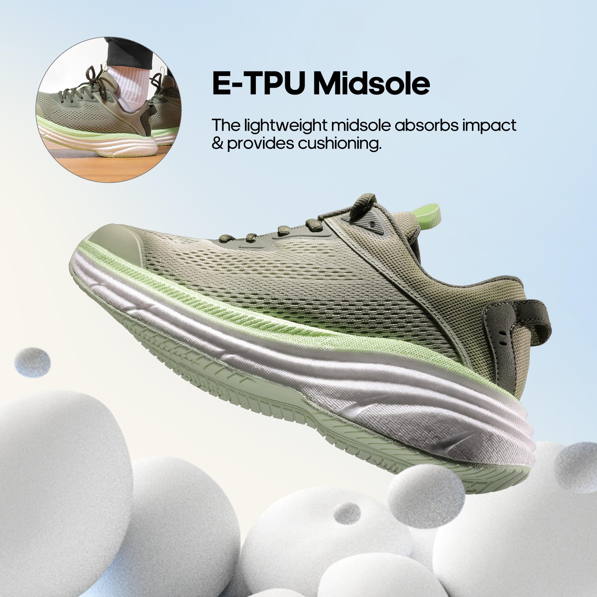 NORTIV 8 Men's Running Shoes - Lightweight Walking Tennis Sneakers with FlexLife Comfort, Cushioning & Non-Slip Sole for Gym Workout, Jogging & Cross Training - Breathable Athletic Shoes for Men