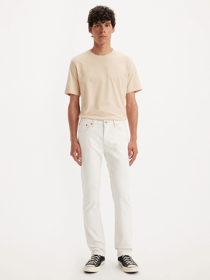 Levi's Men's 511 Slim Fit Jeans in Sodium White | Classic Denim Pants for Casual Wear & Everyday Style