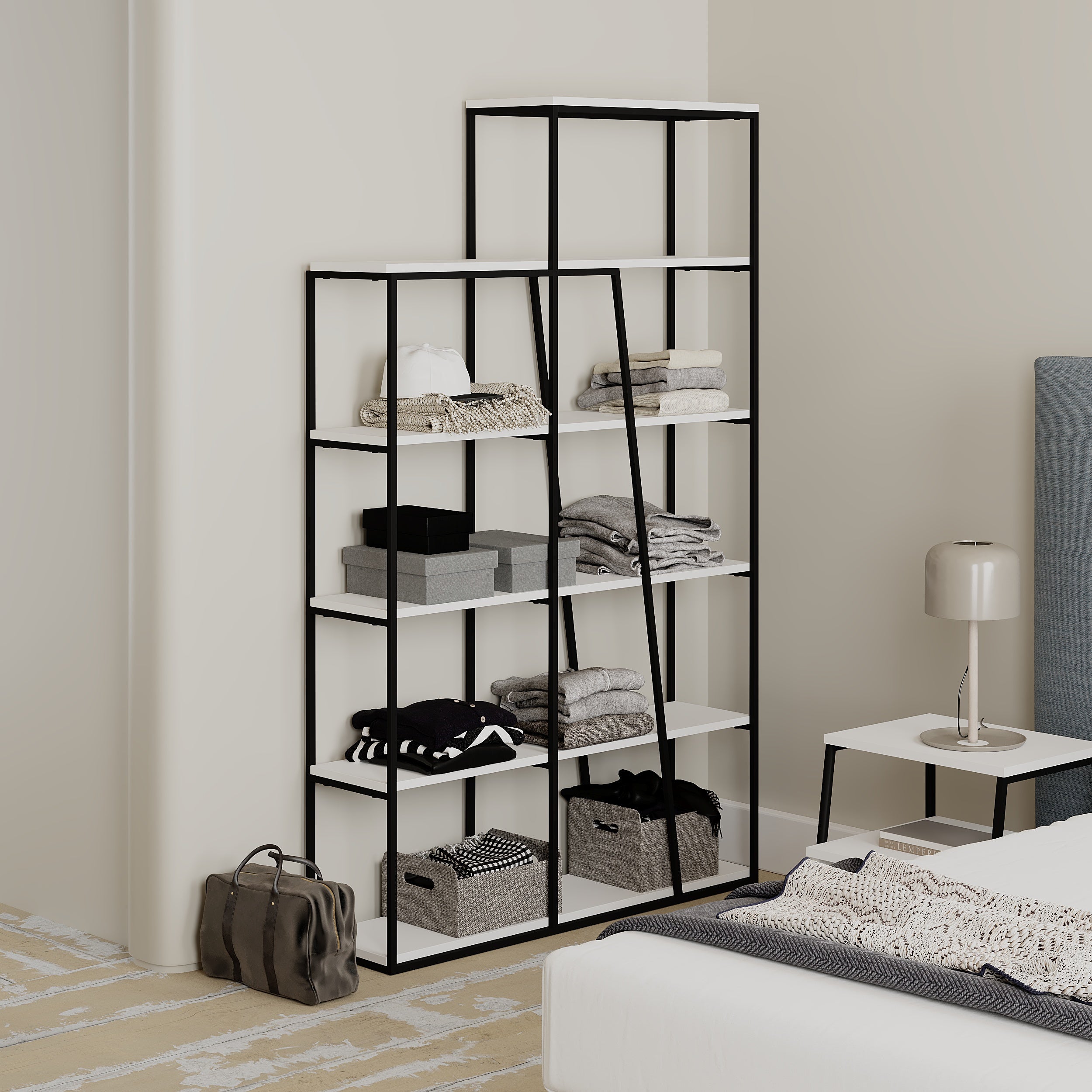 Stylish Perkins Bookcase - Modern Wooden Bookshelf for Home & Office - Perfect for Living Room, Bedroom, and Study Organization