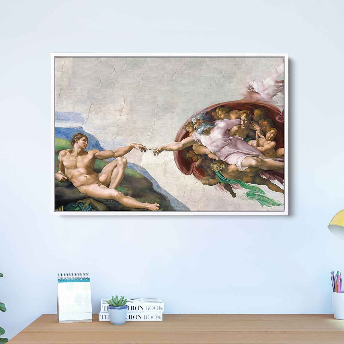 Multi-Color Creation of Adam Wall Art Canvas Print 8277 - Religious Home Decor, Living Room & Bedroom Wall Hanging